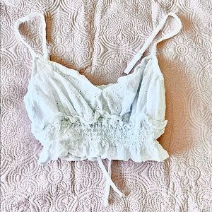 Cute roushed crop top perfect for summer